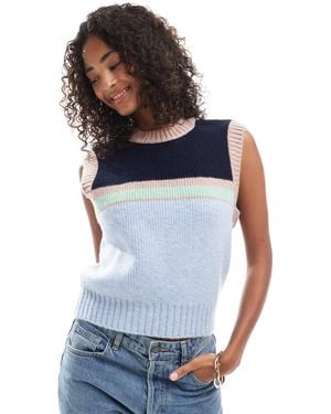 ASOS Débardeur en maille à rayures - bleu