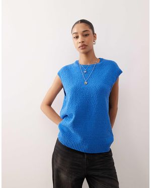 Weekday Débardeur en maille - Bleu