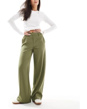 Object Pantalon habillé coupe ample - olive - Vert