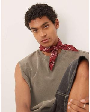 Abercrombie & Fitch Bandana Roja Con Estampado De - Marrón