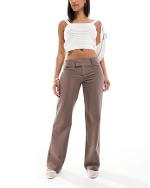 Cotton On Lola Low Rise Suiting Pant - Brown