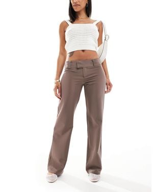Cotton On Lola Low Rise Suiting Pant - Brown