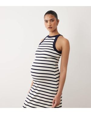 ASOS Asos Design Maternity Ribbed Tank Midi Dress - Blue