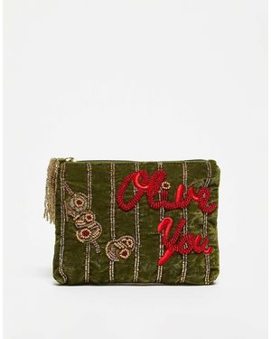 Accessorize Olive You Pouch - White