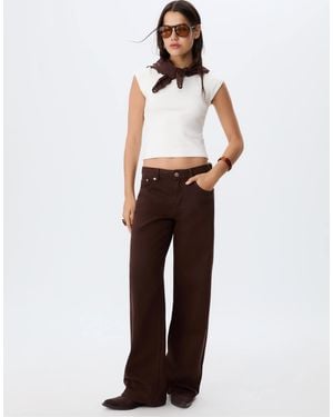 Stradivarius – d91 – jeans - Weiß
