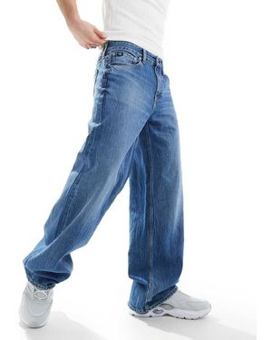 Calvin Klein Jeans Dritti Ampi Lavaggio Scuro - Blu