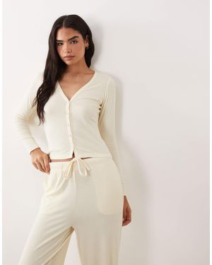 Brave Soul Button Down Pyjamas - Natural