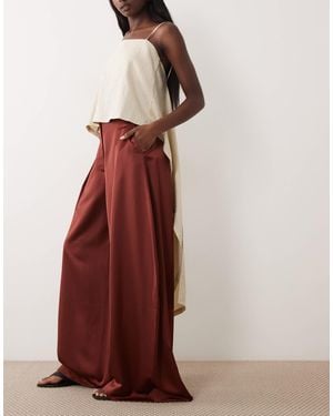 ASOS Tailored Satin Wide Leg Trouser