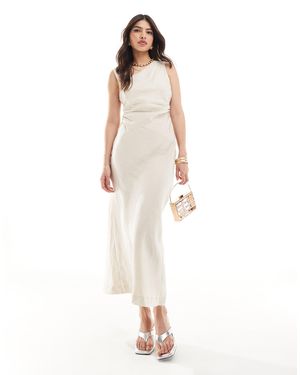 Forever New Ever new – asymmetrisches midikleid aus leinen - Weiß