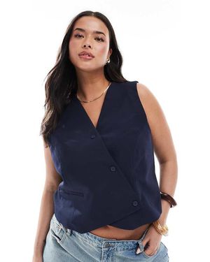 ONLY Asymmetric Detail Waistcoat - Blue
