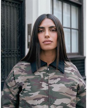 Lioness Exclusive Hudson Collar Detail Cropped Bomber Jacket - Gray