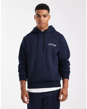 Jack & Jones Logo Hoodie - Blue