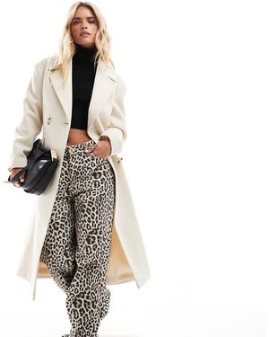 Miss Selfridge Belted Wrap Formal Coat - White