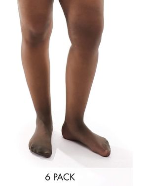 Pretty Polly Curve – 6er-pack strumpfhosen - Schwarz