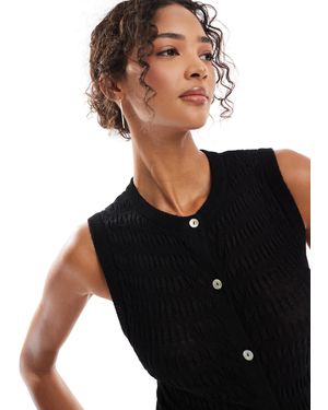 ASOS – strick-tanktop - Schwarz