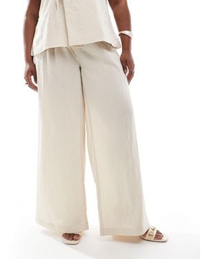 Vero Moda Pleat Front Wide Leg Trouser Co-Ord - Natural