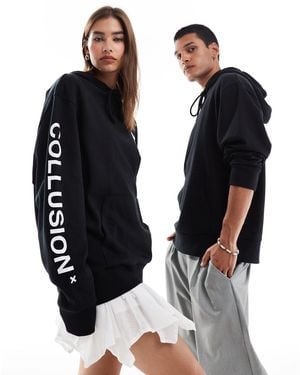 Collusion Unisex Logo Hoodie - Black