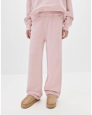Pull&Bear Wide-Leg Tracksuit Bottoms - Pink
