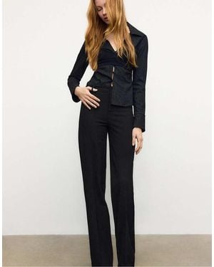 Stradivarius Wide-Leg Trousers - Blue