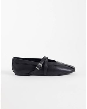 Tommy Hilfiger Baisley Leather Ballet Flats - Blue