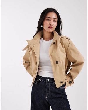 JJXX – cropped-jacke im trenchcoat-stil - Natur