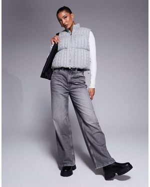 The Couture Club Cable Knitted Gilet - Grey