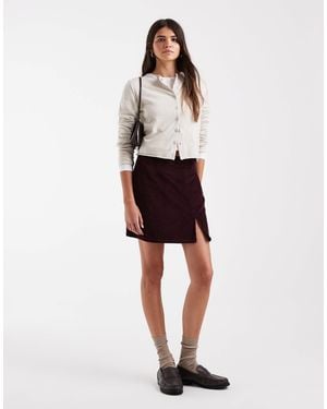 Vero Moda Cordrock mit vorderem schlitz - Weiß