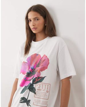 ASOS Oversized T-Shirt Met Fiji-Bloemprint - Meerkleurig