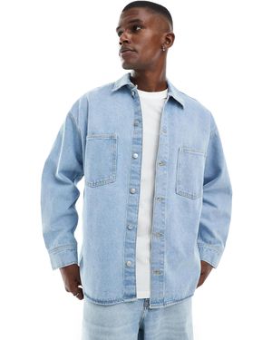 Jack & Jones Oversized Denim Shacket - Blue