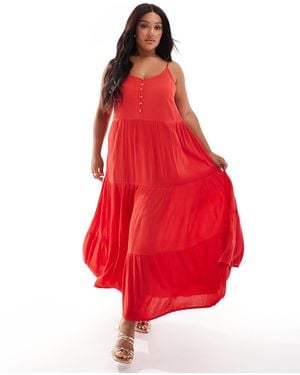 Yours Monki – midikleid - Rot