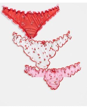 Wednesday's Girl 3 Pack Knickers - Pink