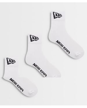 KTZ Flag Logo 3 Pack Ankle Socks - White