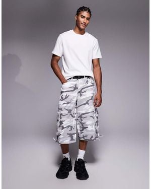 Liquor N Poker Jorts Extra Larghi Grigi Mimetici - Multicolore