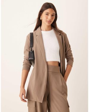 Jdy Lightweight Blazer Co-ord - Brown
