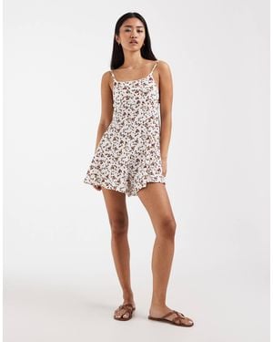 ONLY Combishort à imprimé géométrique - Blanc