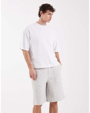 ASOS Heavyweight Scuba-style Fabric Loose Jorts - White