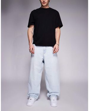Bershka Jeans Super Ampi Azzurri - Blu