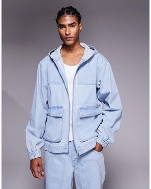 Liquor N Poker – oversize-jeansjacke - Blau