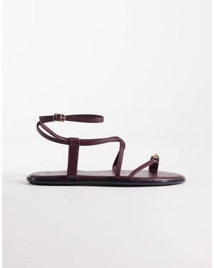 SEQWL – flache riemchensandalen - Mettallic