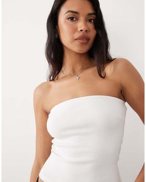 Gina Tricot Super Stretch Tube Top - White