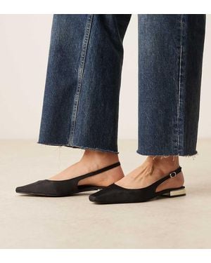 ASOS Wide Fit Logan Slingback Ballets - White