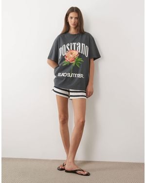 ASOS Oversized T-Shirt With Positano Flower Graphic - Multicolor
