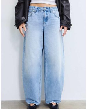 Stradivarius D80 Barrel Fit Jeans - Blue