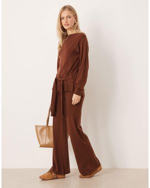 Mango – kendrik – strickhose - Braun