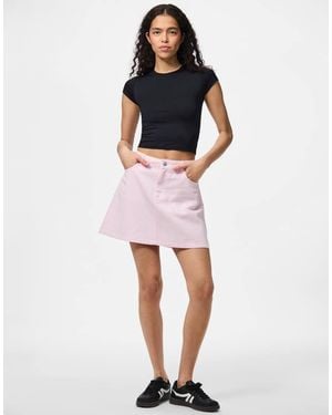 Pieces Mini Skirt - Pink