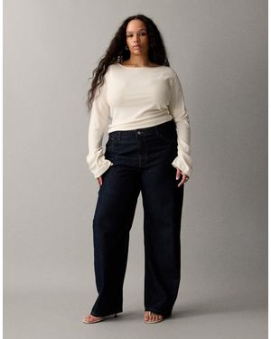 Noisy May Alexa Mid Rise Wide Leg Jeans - Black
