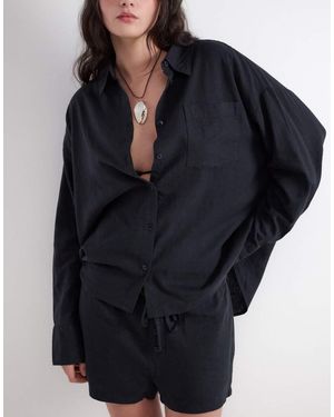 Balmohk Camisa De Lino - Azul