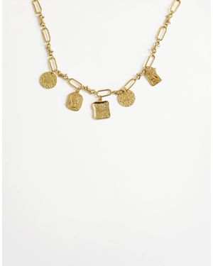TOPSHOP Naya Waterproof Stainless Steel Chain Necklace With Charms - White