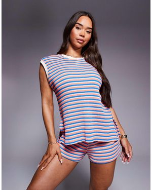 River Island Textured Tank Top Co-ord - Blue