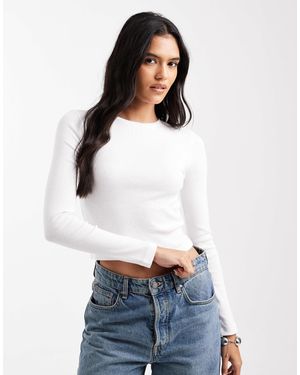 Brave Soul Cotton Long Sleeve T-Shirt - White
